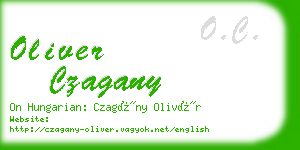 oliver czagany business card